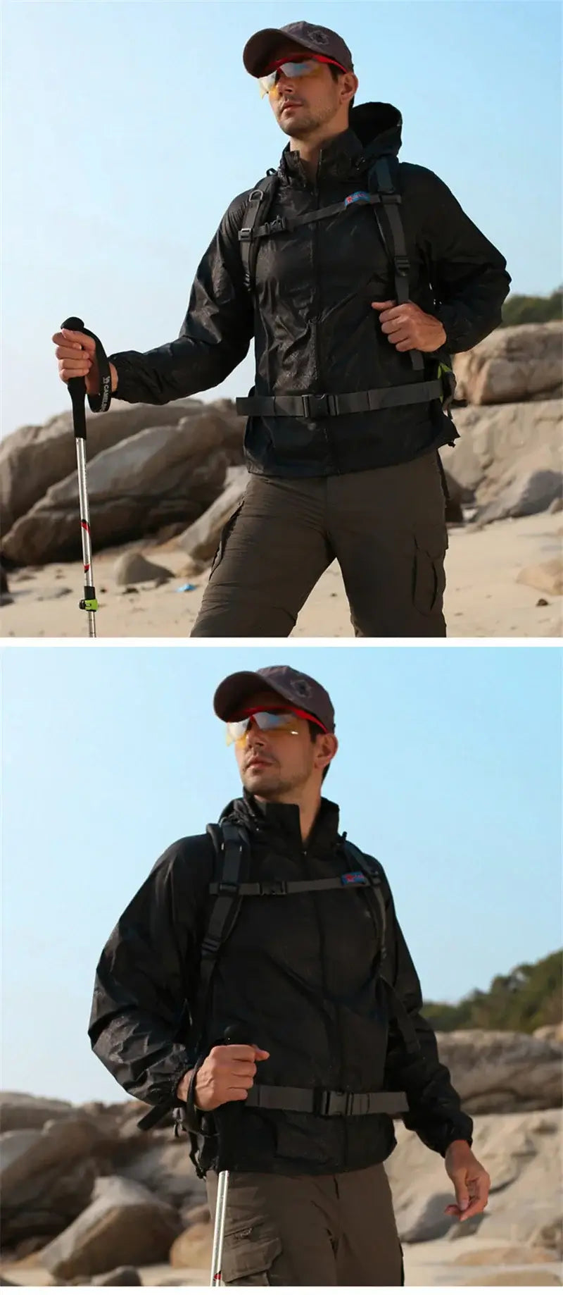 Women Lightweight Waterproof Hooded Windbreaker