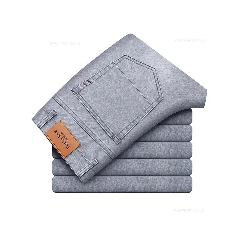 Men Grey Stretch Jeans