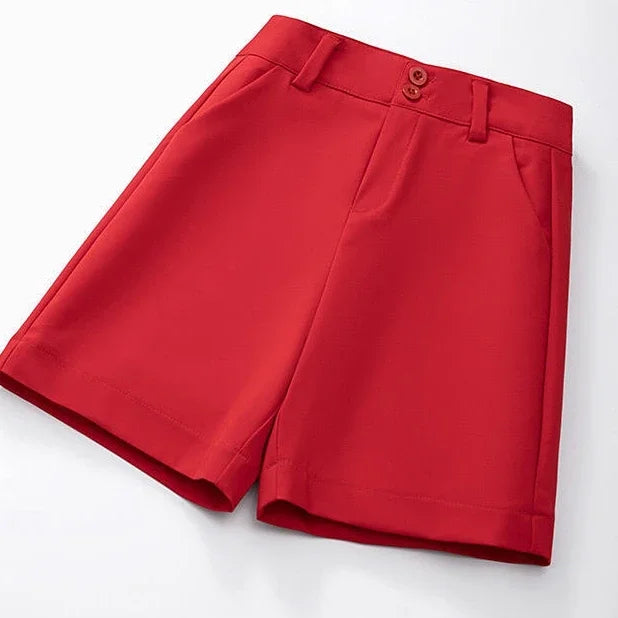Women's High Waist Linen Shorts
