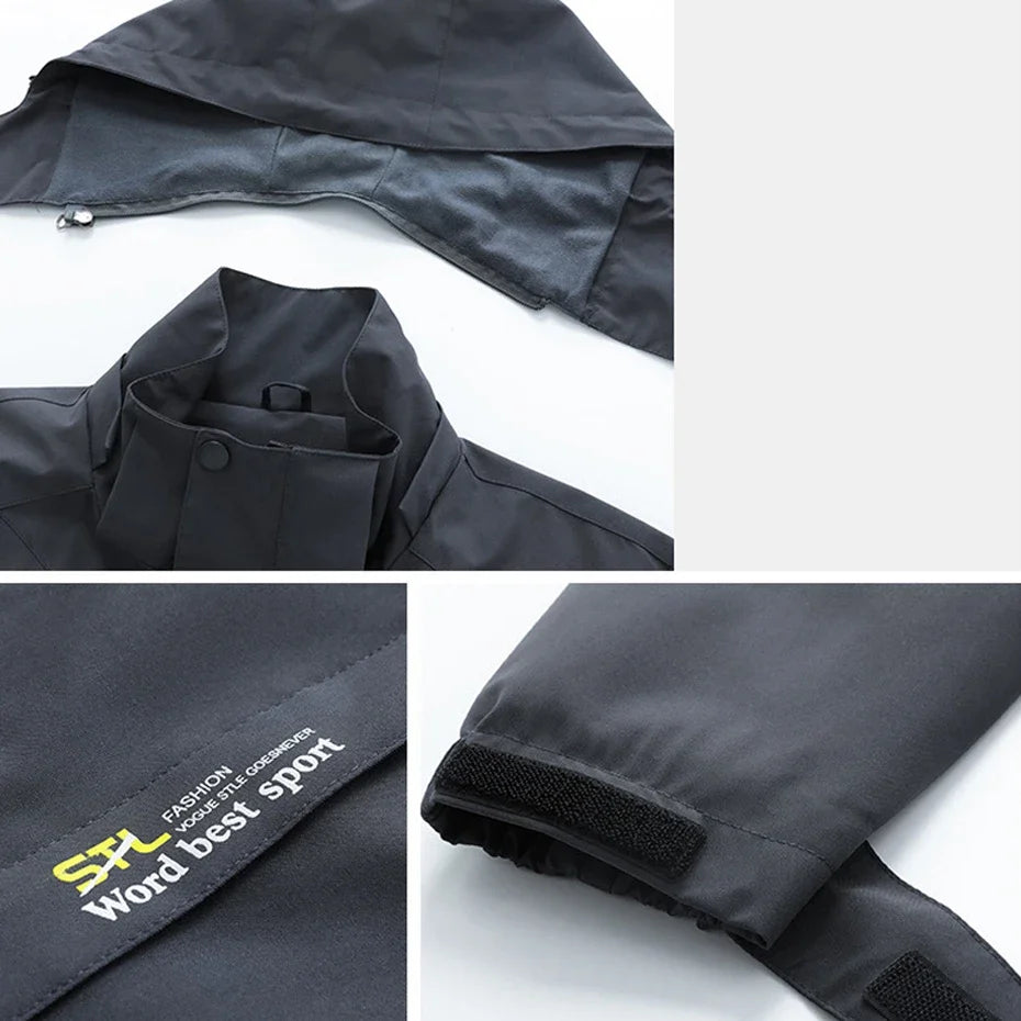 Men's Plus Size Waterproof Windbreaker