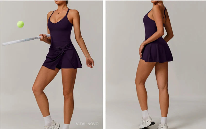 Women Tennis Dress with Shorts