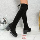 Women’s Winter Over-the-Knee Lace-Up Boots