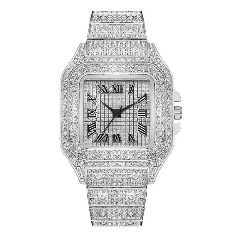 Luxury Rhinestone Gold Unisex Watch