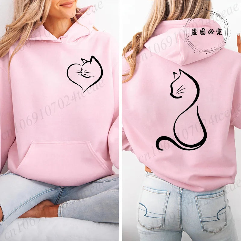 Women's Cat Lover Fleece Sweatshirt