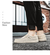 Men Casual Canvas Slip On Loafers