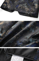 Men's Plus Size Floral Smoking Jacket