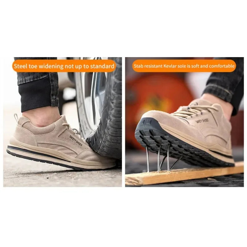 Women Safety Shoes Anti Puncture Work Sneakers