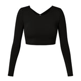 Women Open Back Long Sleeve Yoga Top