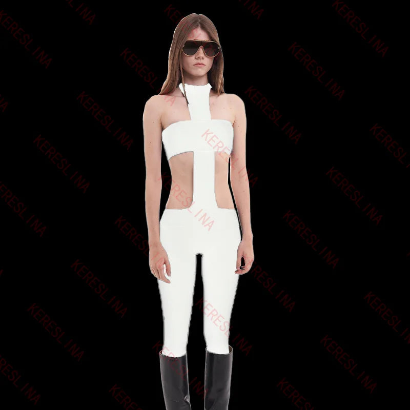 PunkTrix™ – Y2K Goth Harajuku Slim Jumpsuit (Bold, Punky & Scene-Ready)