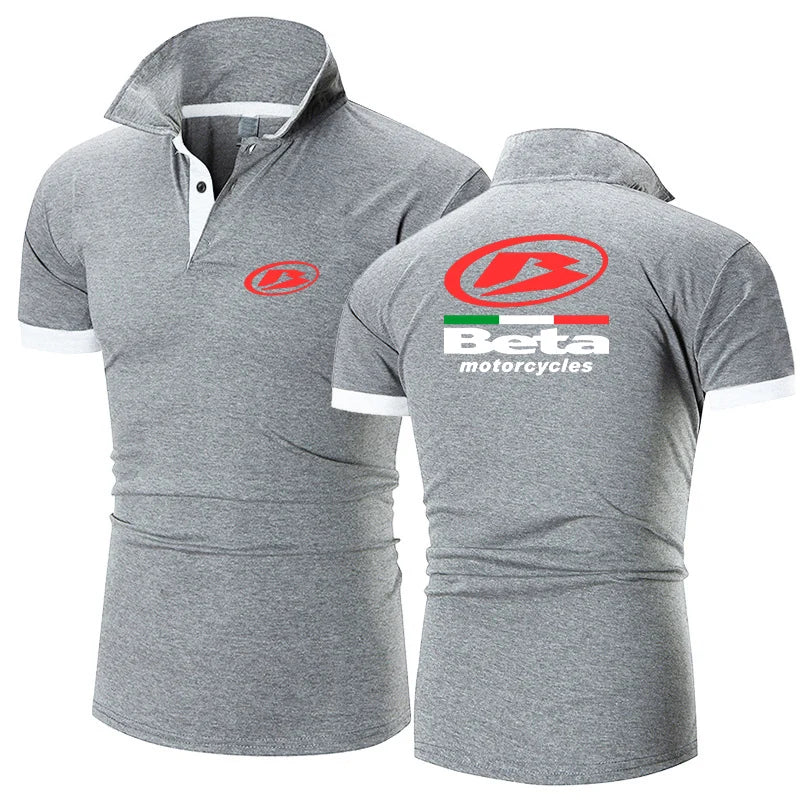 Men Printed Racing Polo Shirt