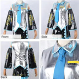 Hatsune Miku Silver Leather Cosplay Costume