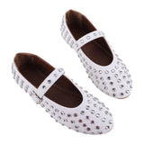 Women Crystal Ballerina Shoes Rhinestone Flats