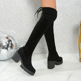 Women’s Winter Over-the-Knee Lace-Up Boots