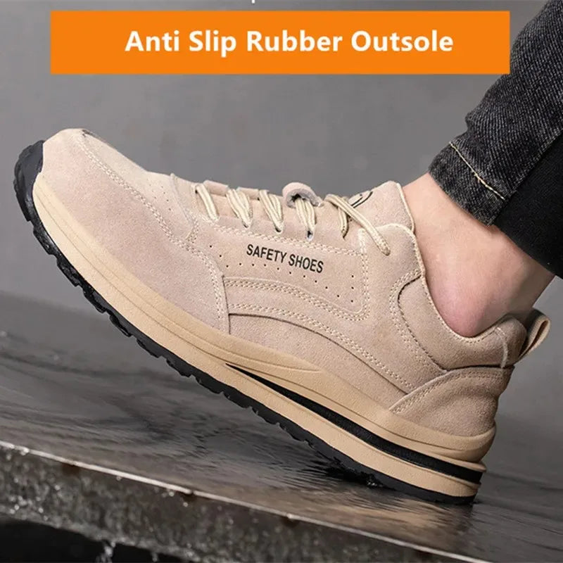 Women Safety Shoes Anti Puncture Work Sneakers