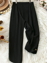 Women’s Black Straight-Leg Pants