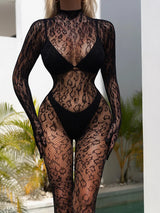 Women Fishnet Lace Bodysuit