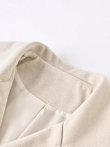 Elegant Woolen Belted Bomber Winter Coat