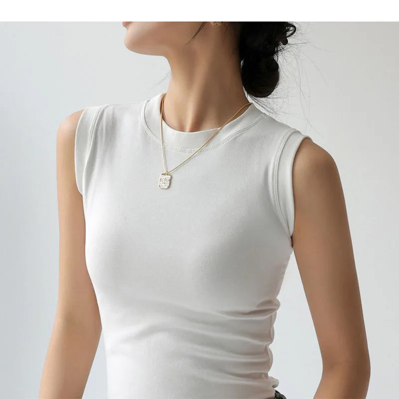 Colorful Round Neck Camisole Vest