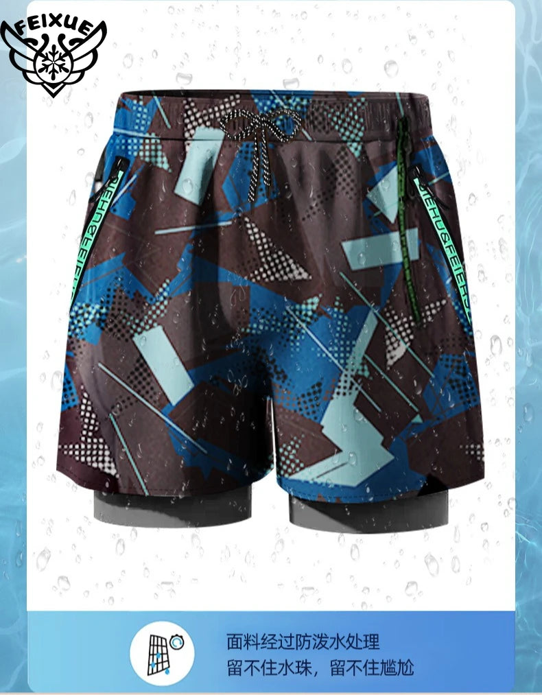 Men's Plus Size Beach Swim Shorts