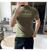 Men Korean Slim Fit Turtleneck Tee