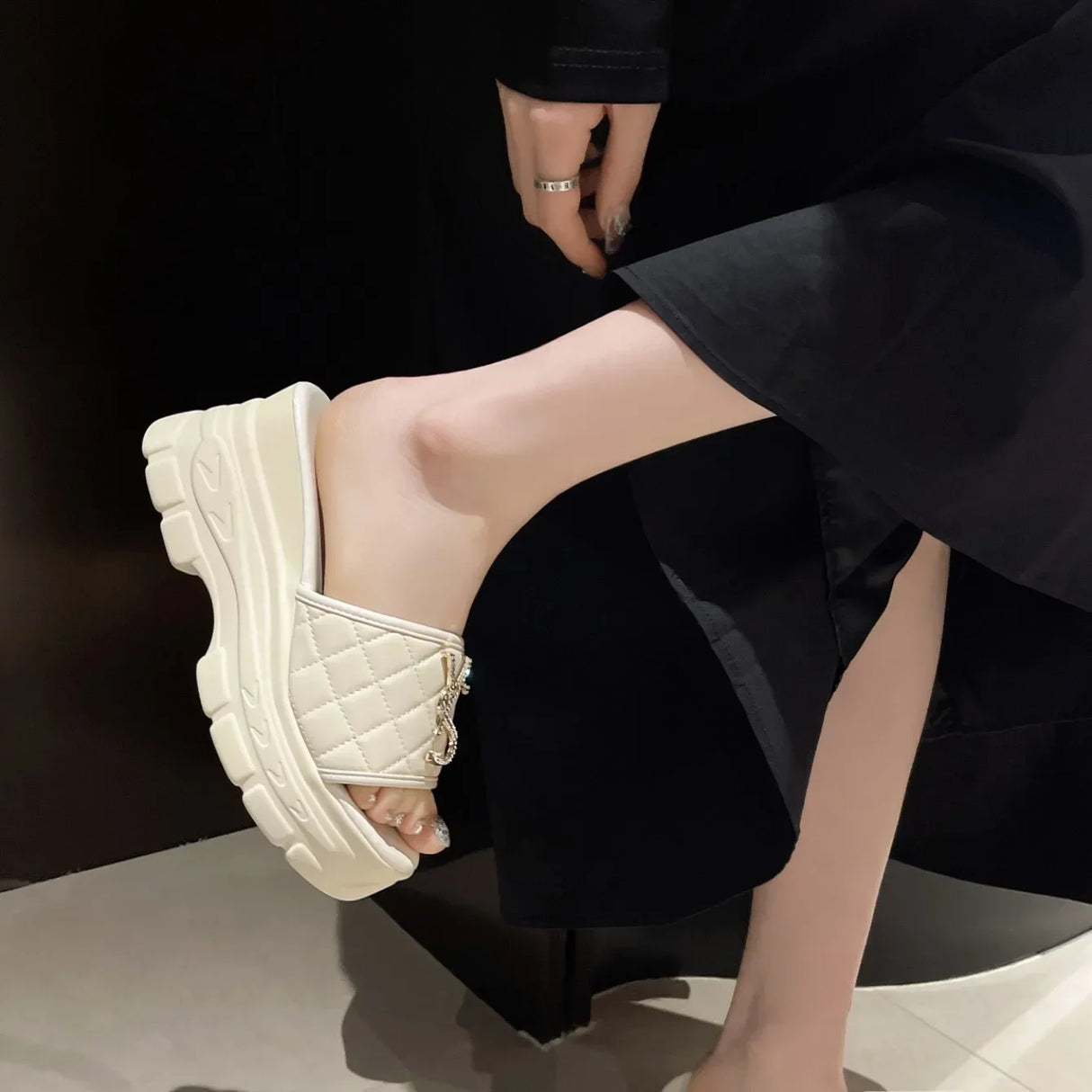 Women Fashion Platform Letter Sandals