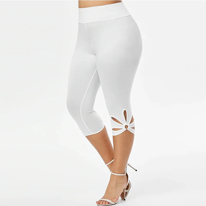 Women Plus Size Seamless Capri Leggings