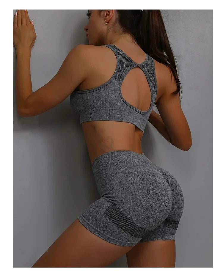 Women Fitness Vest & Shorts Set
