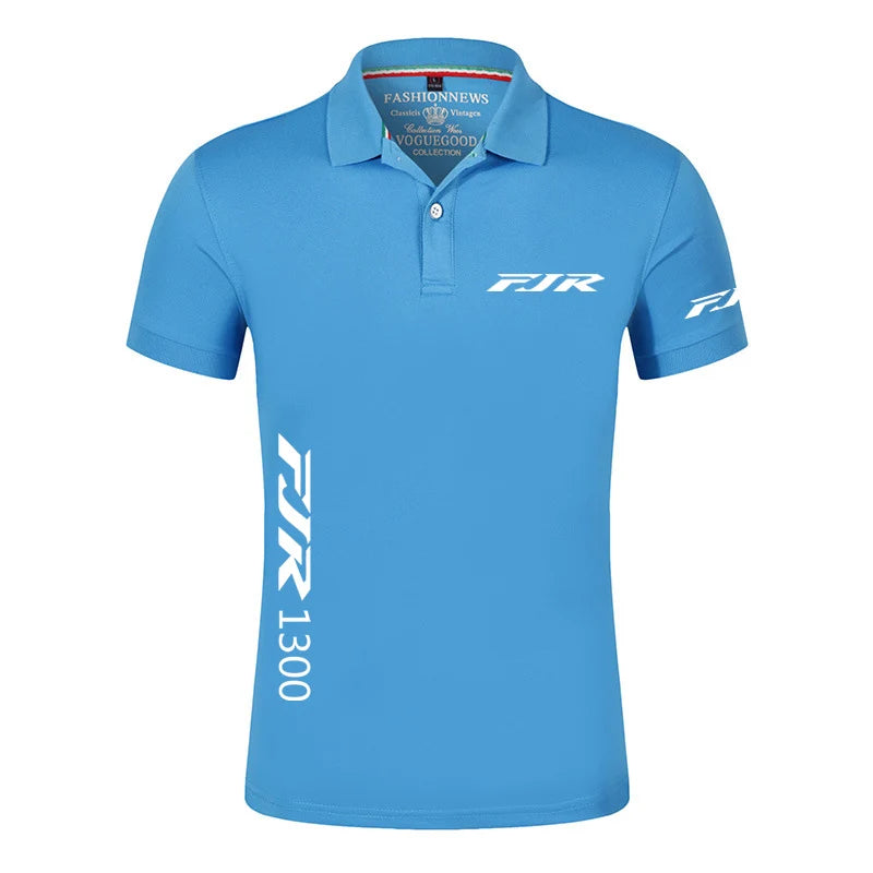 Men Motorcycle Logo Polo Shirt