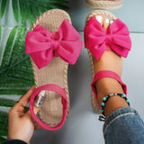 Women Casual Bow Tie Sandals Summer Flats