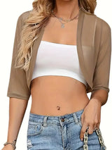 Vintage Mesh Bolero Shrug Cropped Jacket