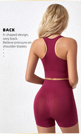 Women Seamless Yoga Bra Set