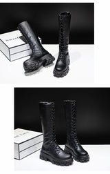 Women Mid Calf Boots Padded Sneakers Punk Style