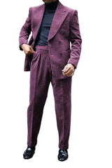 Men Corduroy 2-Piece Winter Suit