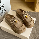 Women’s Retro Platform Half-Slipper Loafers