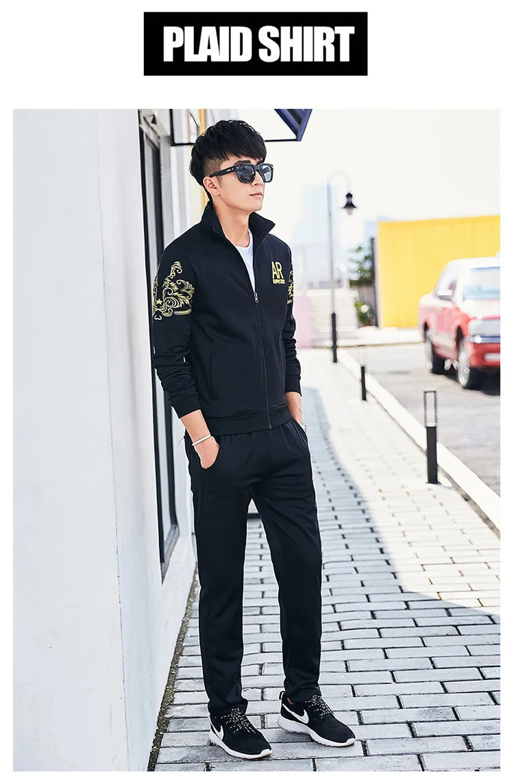 Men’s Plus Size Autumn Tracksuit Set