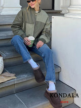 Oversized Army Green Bomber Jacket