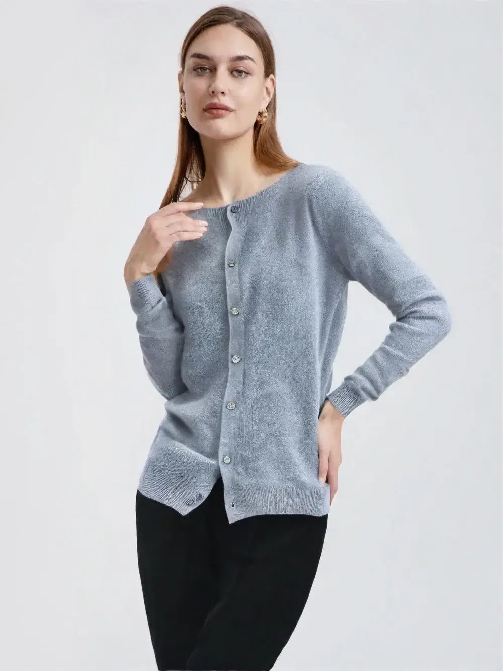 Women Merino Wool Cashmere Cardigan