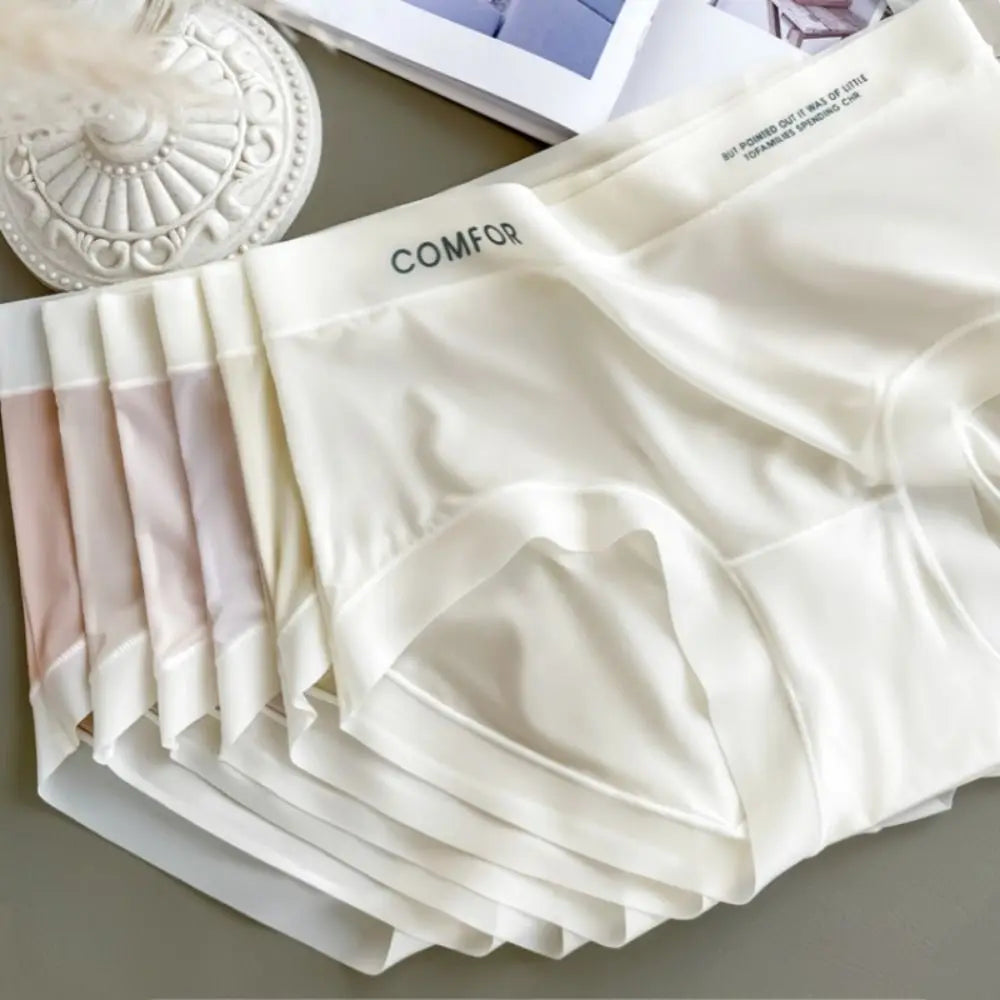 Women Ruffle Ice Silk Panties