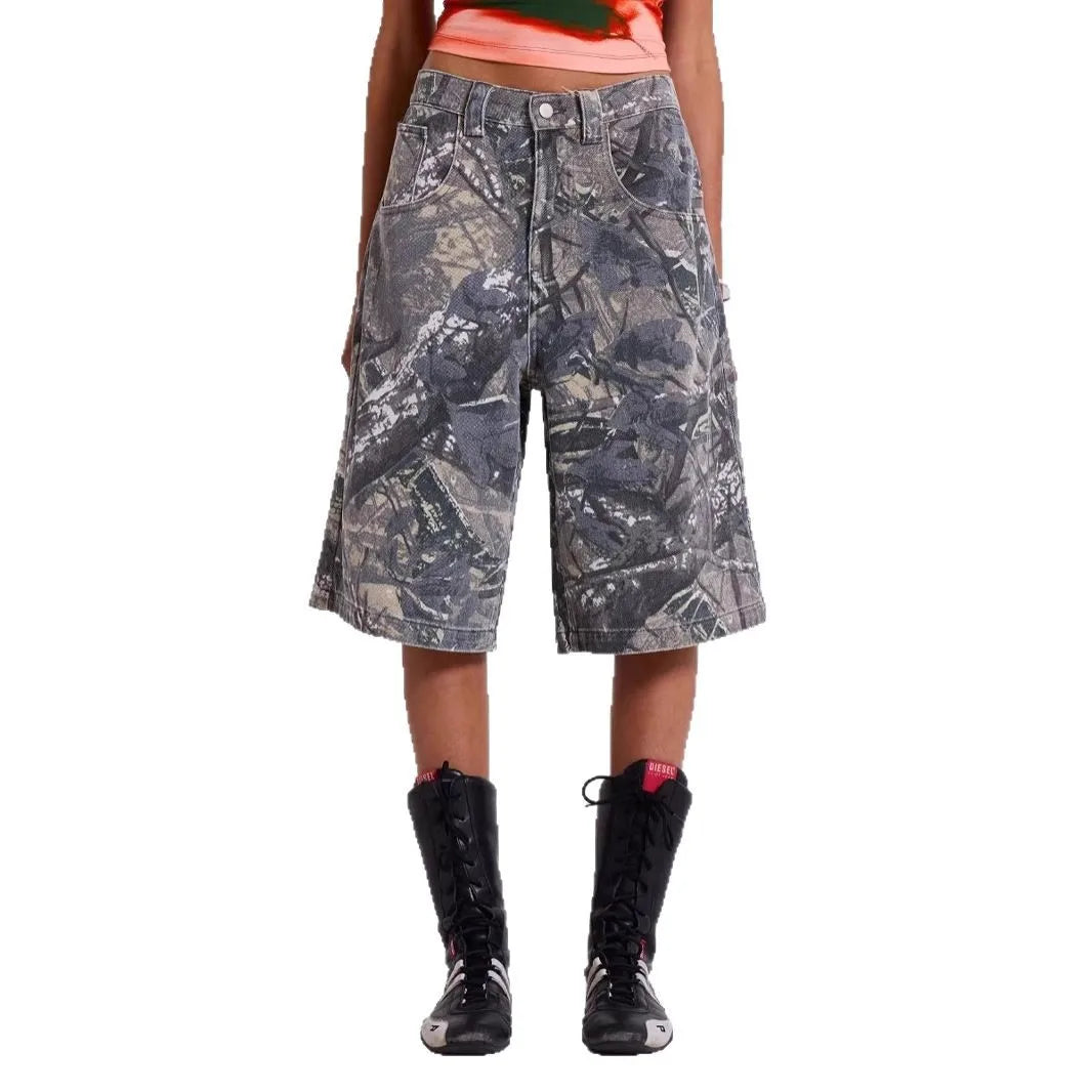 Women Camouflage Streetwear Jeans
