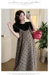 Summer Maternity Two-Piece Skirt Set