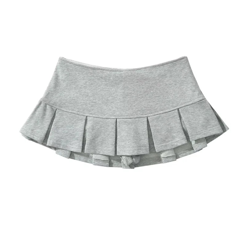 Women Wide Pleat Y2K Skirt