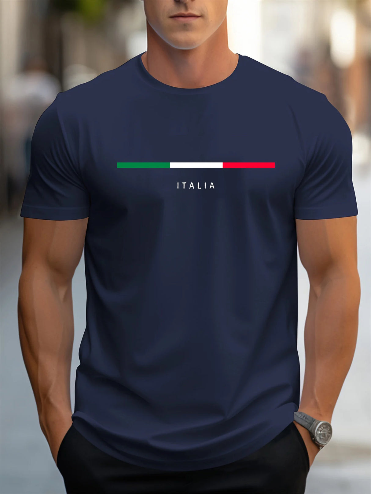 Men Italia Print Tee