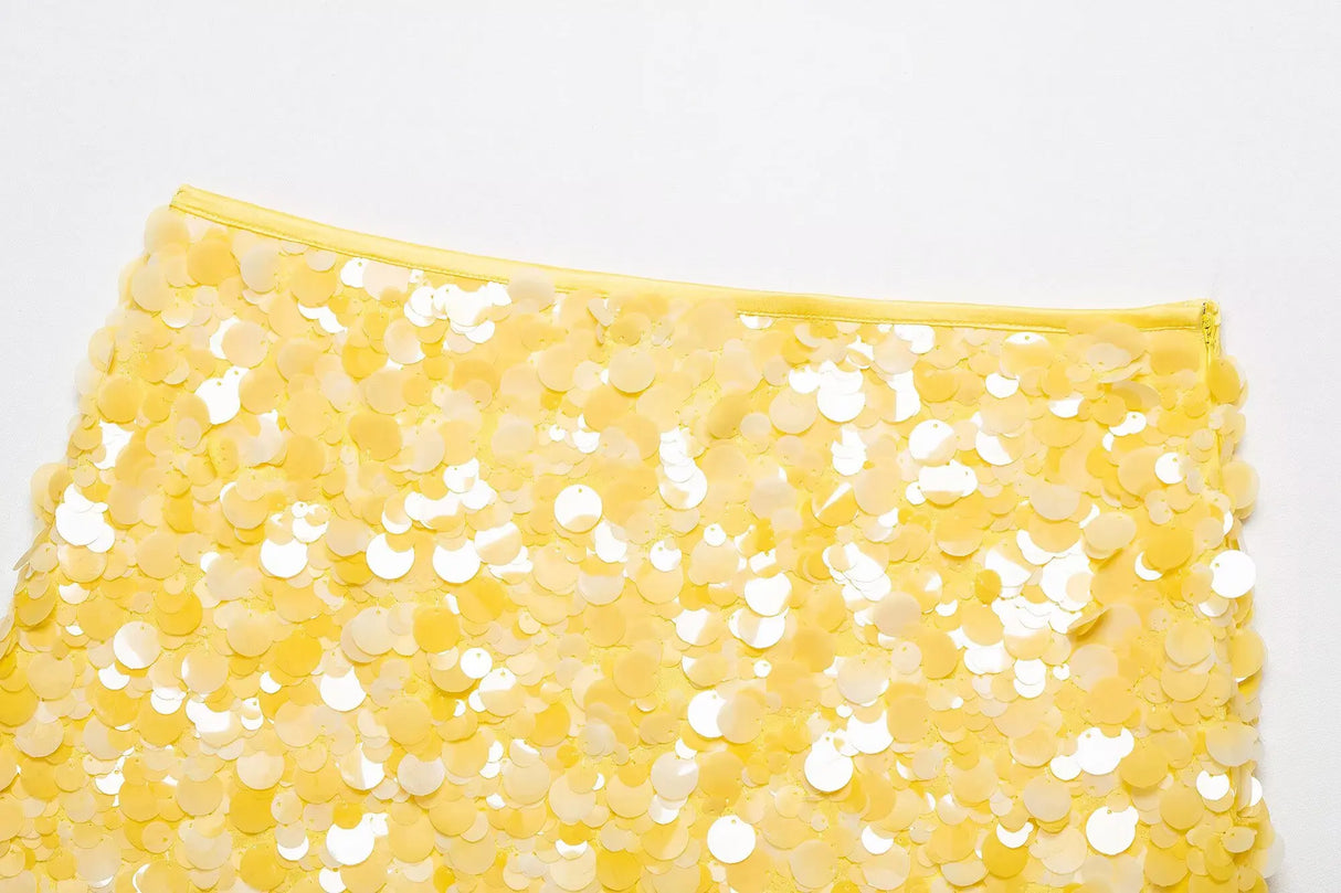 Women Sequin Mini Skirt 2025