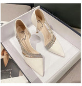 Autumn Evening Party Pumps – Nude, Black & Gold 2025