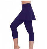 Women High Elastic 2-Piece Skirt Pants Set