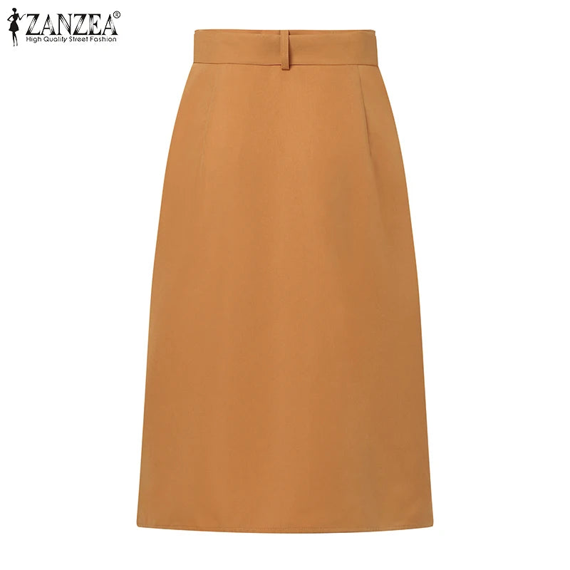 Women Buttoned Cargo Skirt