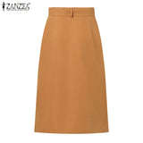 Women Buttoned Cargo Skirt