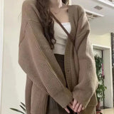 Women V-Neck Knit Cardigan Sweater
