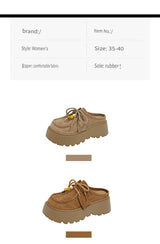 Women’s Retro Platform Half-Slipper Loafers