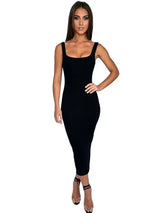 New Sleeveless Full Length Wrapped Women's Dresses